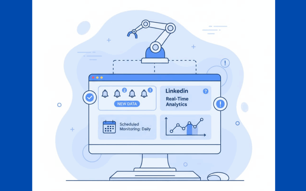 [LinkedIn competitor monitoring tactics]: Real-time analytics dashboard for tracking growth, engagement, and competitor insights.

