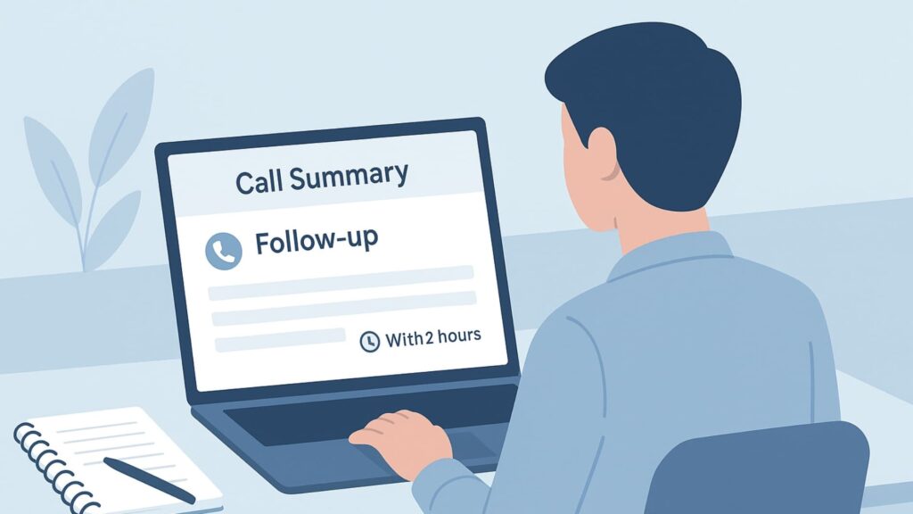 Illustration showing when to follow-up LinkedIn messages after meetings, calls, or interviews.