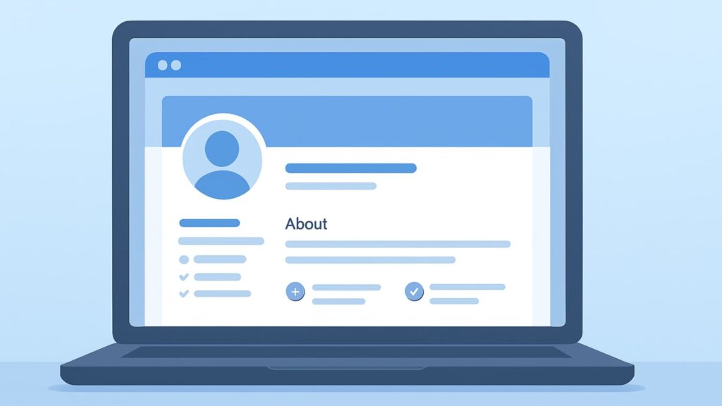 How to Grow LinkedIn Audience with an optimized profile shown on a clean LinkedIn-style screen.