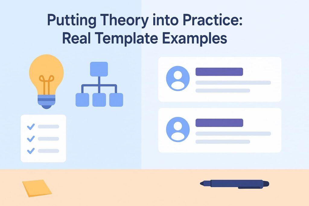 "An image showcasing various icons and templates representing the practical implementation of outreach strategies on an X platform."