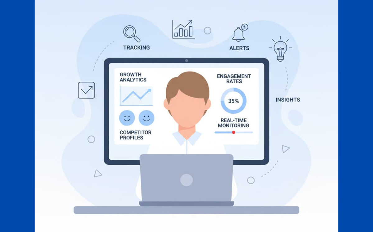 [LinkedIn competitor monitoring tactics]: Comprehensive dashboard for tracking growth, engagement, and competitor insights.