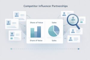 Timeline illustration explaining why early monitoring matters in Competitor Influencer Partnerships