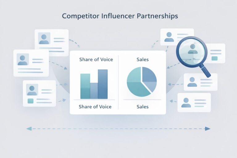 Timeline illustration explaining why early monitoring matters in Competitor Influencer Partnerships