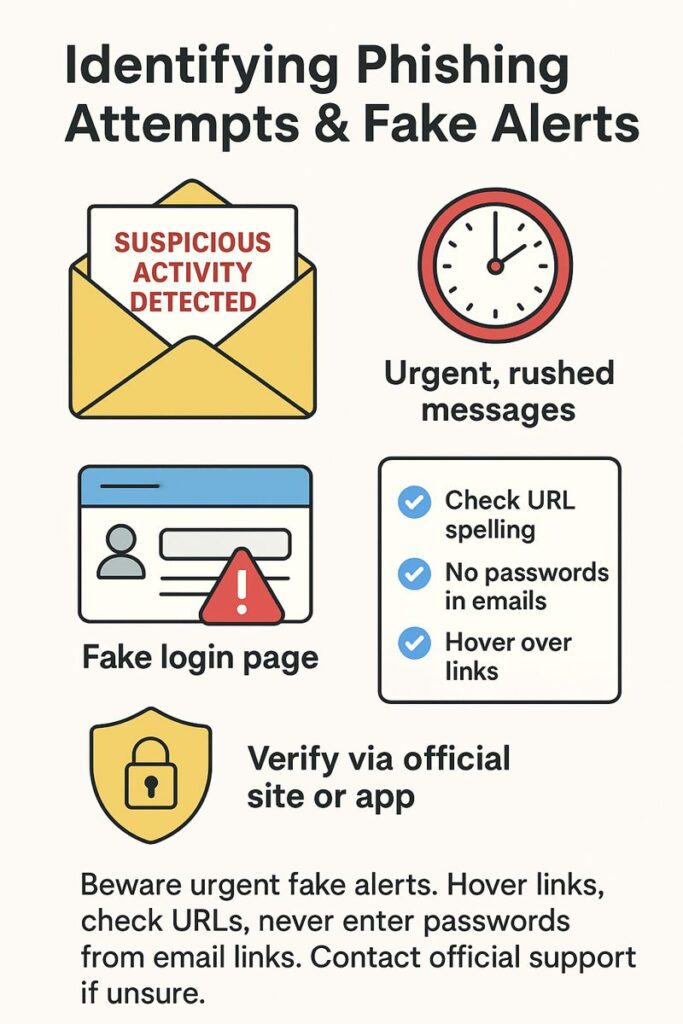 An infographic illustrating an envelope with a warning symbol, emphasizing the detection of suspicious activity alongside a clock symbolizing urgency.
