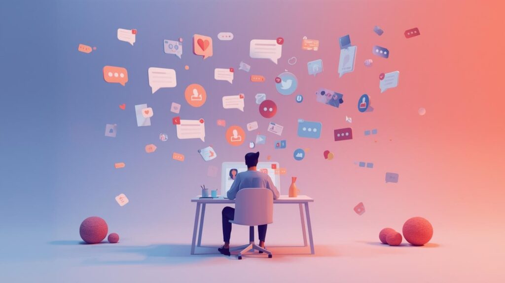 A user monitoring customer feedback trends, visualizing positive, neutral, and negative sentiment data on a digital interface.