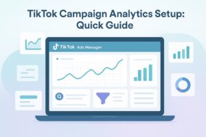 TikTok campaign analytics dashboard displaying performance metrics and insights for effective marketing strategy.