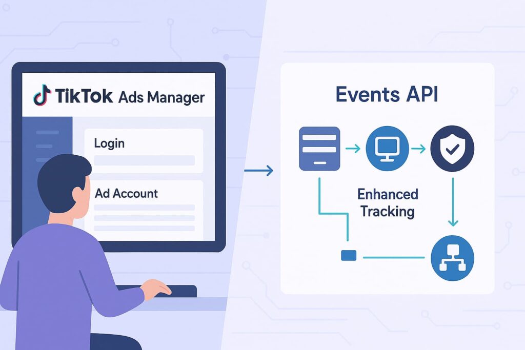 TikTok campaign tracking dashboard displaying event tracking codes, pixel events, and conversion data analysis for optimizing ad performance.
