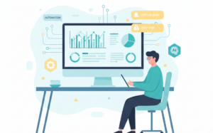 Data monitoring dashboard: Visualizes analytics, alerts, and AI-powered insights for an efficient workflow.