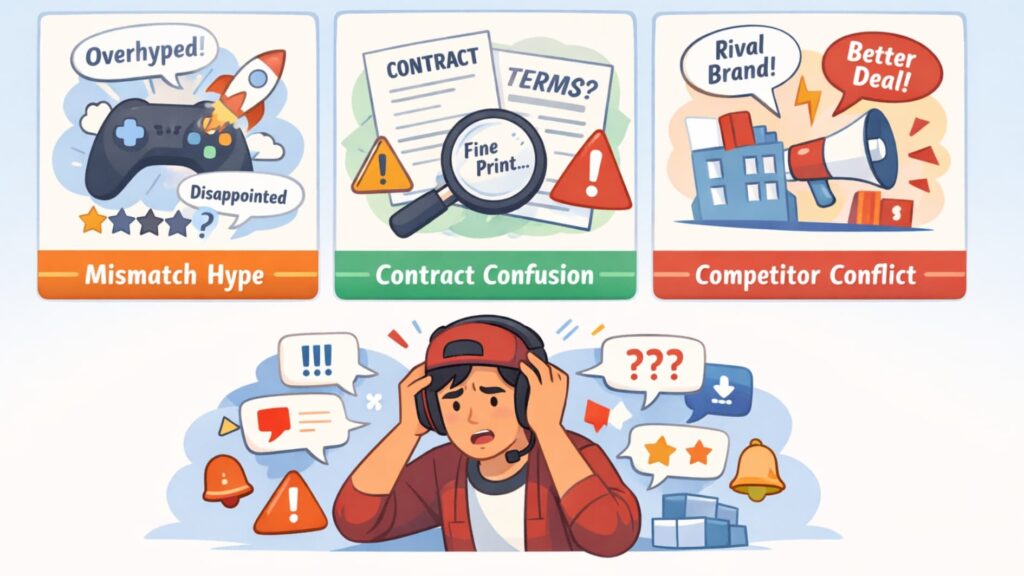 competitor influencer crisis case studies 3 Illustration outlining competitor influencer crisis case studies triggers like contract gaps and brand confusion.