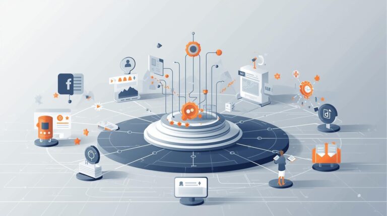 AI-Driven Reputation Trends visual showing a central AI system analyzing brand signals across digital platforms