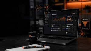 top ai social listening tools for b2b 2026 dashboard showing intent signals and account tracking on a laptop