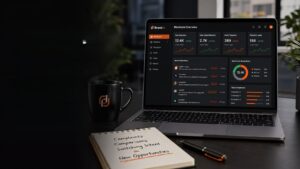 A BrandJet.ai dashboard showing how to track competitor mentions online with real-time analytics and metrics.