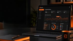 BrandJet dashboard showing how to track competitor mentions online from mention found to contextual outreach sent