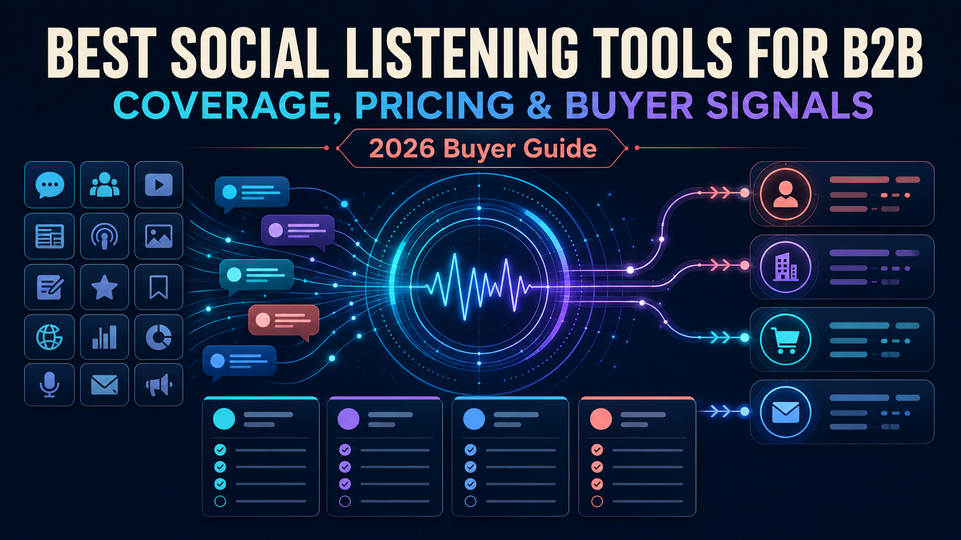 B2B social listening tools compared by coverage, pricing, and buyer-intent signals