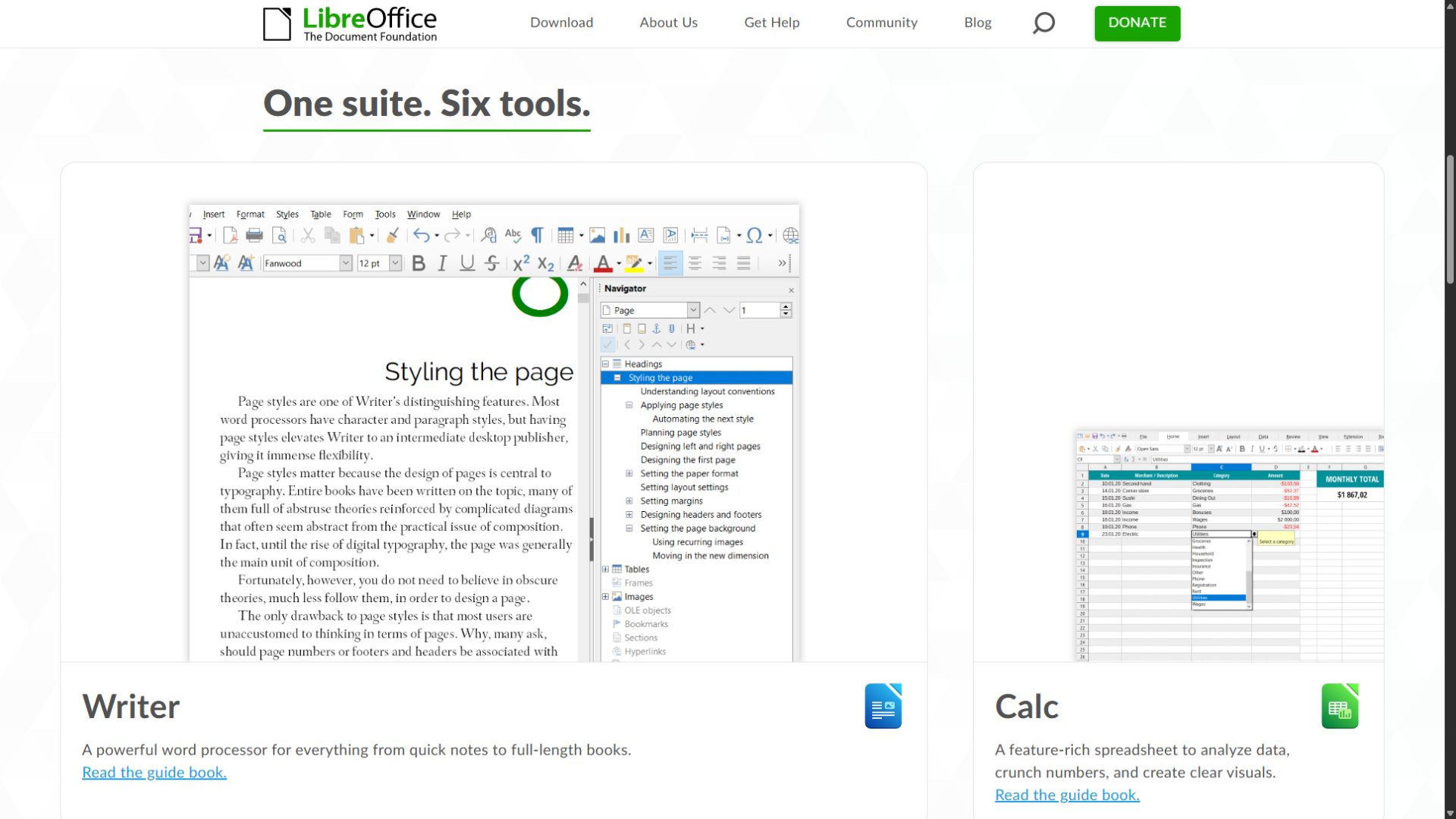 LibreOffice Draw homepage screenshot captured September 3 2026
